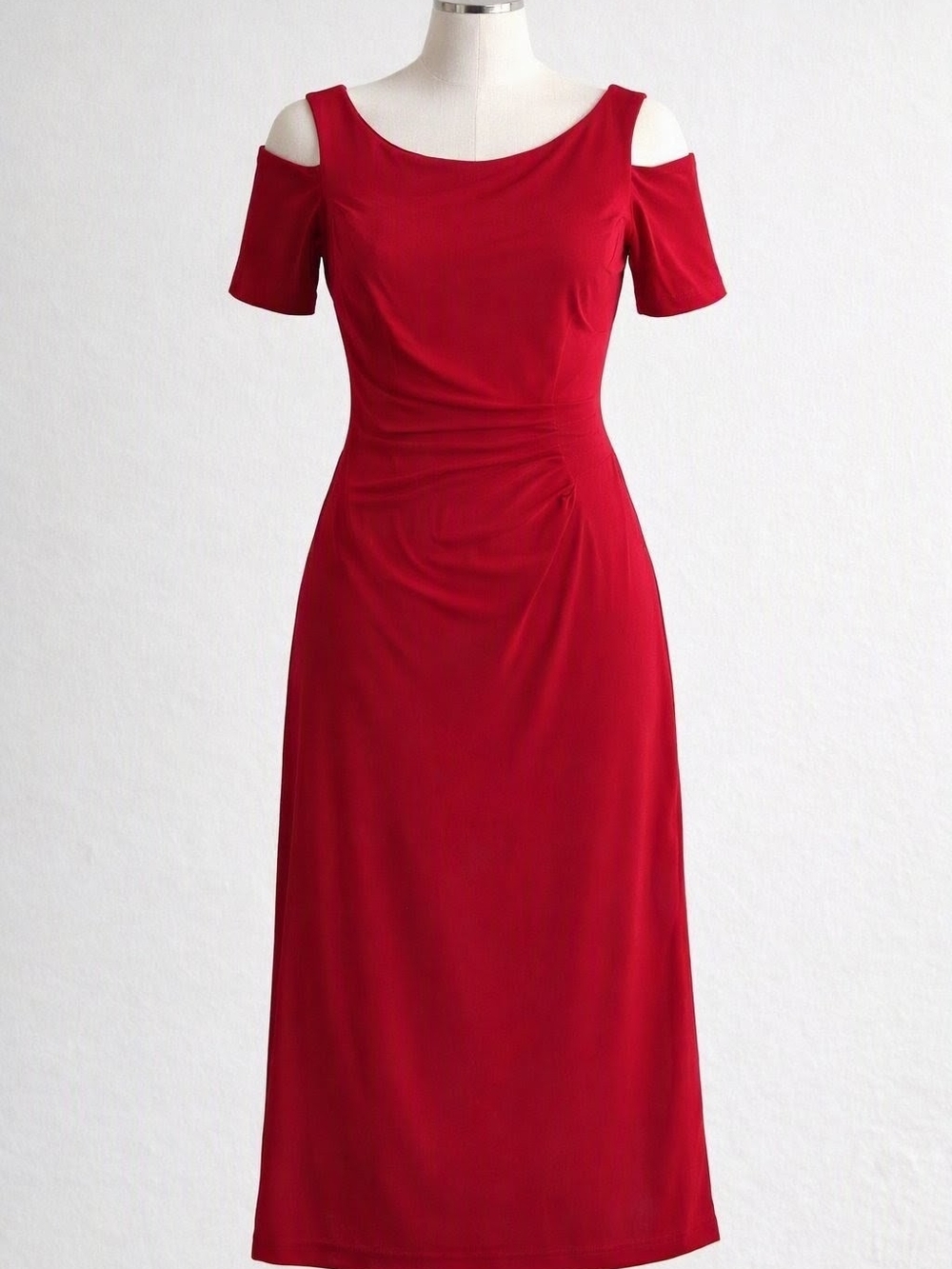 Women’s Cold-Shoulder Red Dress